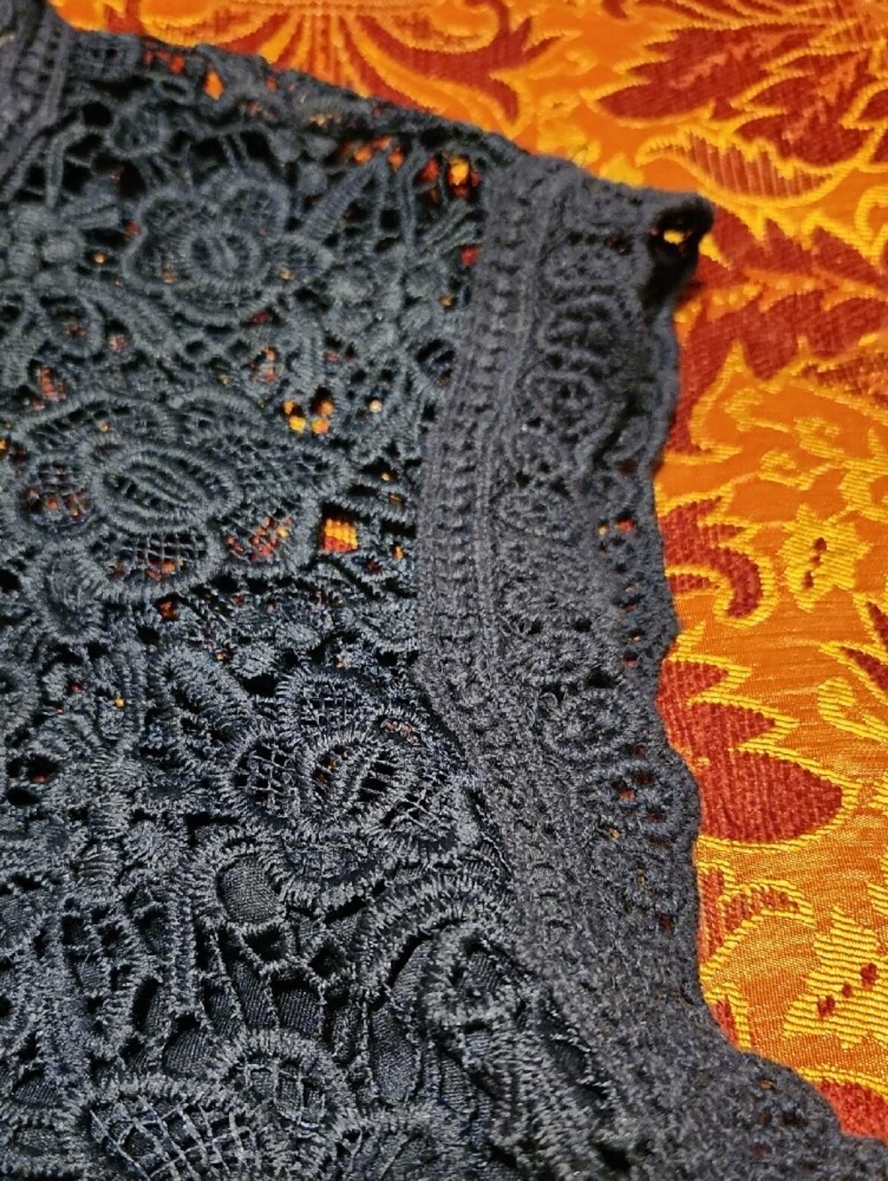 NWT Nanette Lepore Lace Crochet Sleeveless Camisole, Dark Navy, XL - Picture 13 of 13